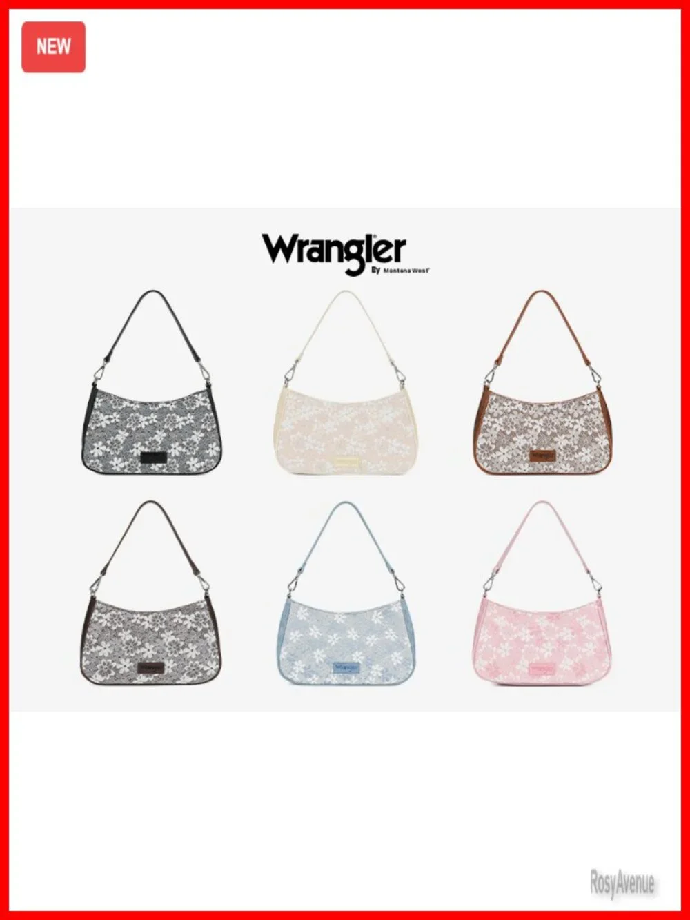 Faux Leather Lace Floral Hobo Handbag with Crossbody Strap
